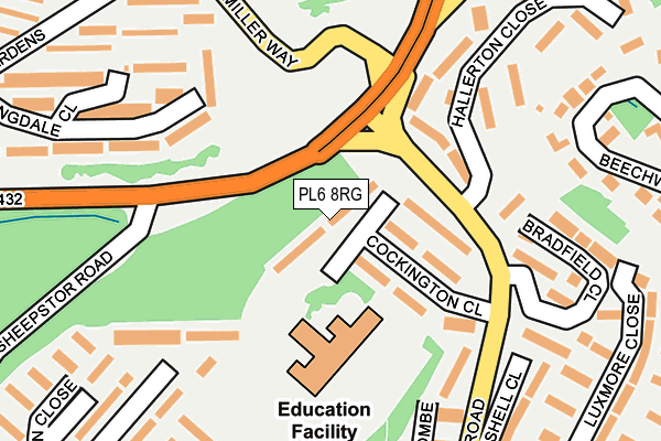 PL6 8RG map - OS OpenMap – Local (Ordnance Survey)