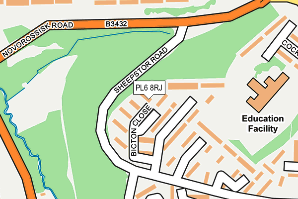 PL6 8RJ map - OS OpenMap – Local (Ordnance Survey)