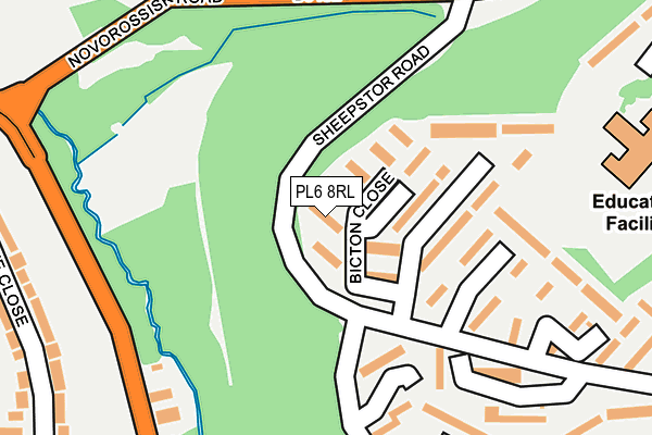 PL6 8RL map - OS OpenMap – Local (Ordnance Survey)