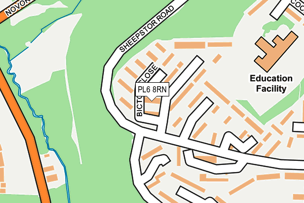 PL6 8RN map - OS OpenMap – Local (Ordnance Survey)