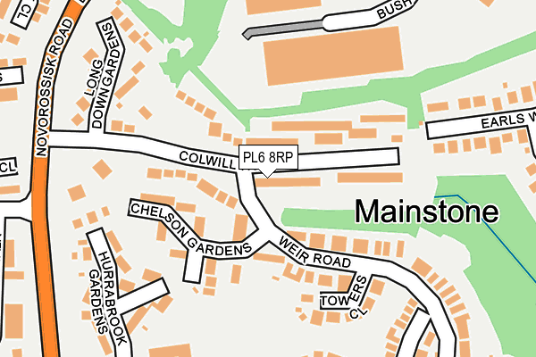 PL6 8RP map - OS OpenMap – Local (Ordnance Survey)