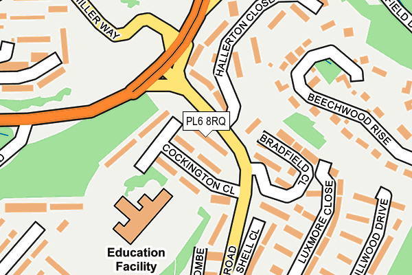 PL6 8RQ map - OS OpenMap – Local (Ordnance Survey)