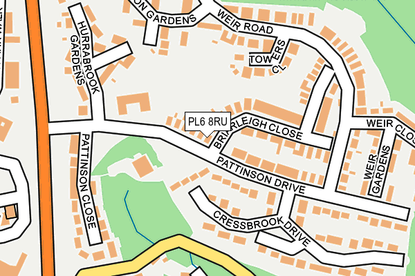 PL6 8RU map - OS OpenMap – Local (Ordnance Survey)