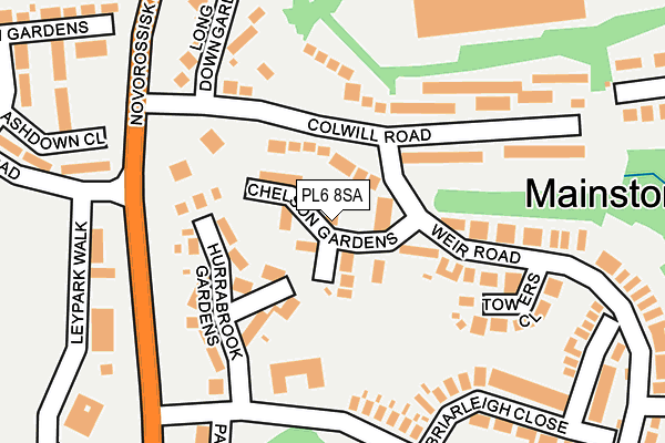 PL6 8SA map - OS OpenMap – Local (Ordnance Survey)