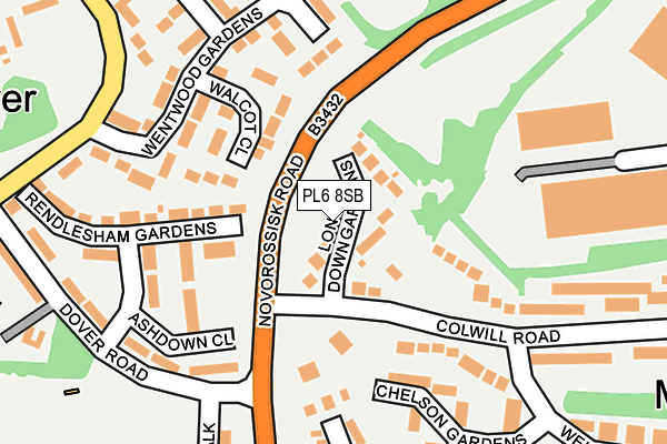 PL6 8SB map - OS OpenMap – Local (Ordnance Survey)