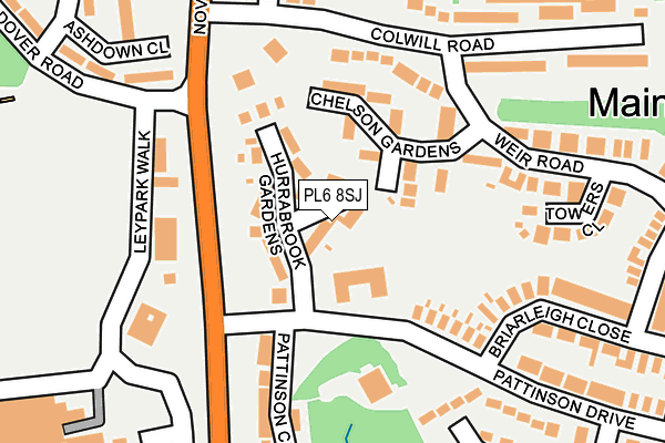 PL6 8SJ map - OS OpenMap – Local (Ordnance Survey)