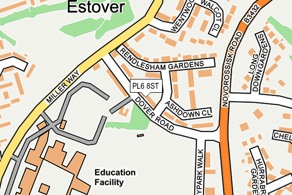 PL6 8ST map - OS OpenMap – Local (Ordnance Survey)