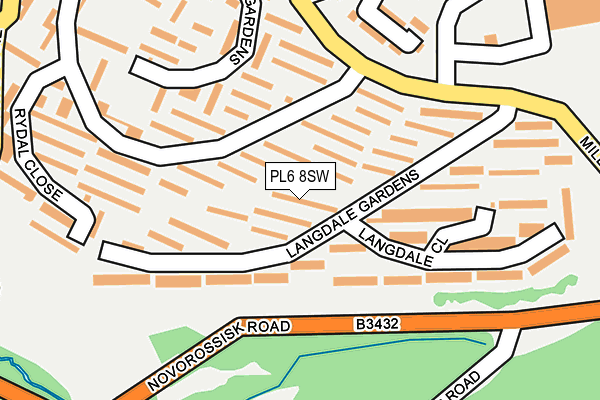 PL6 8SW map - OS OpenMap – Local (Ordnance Survey)