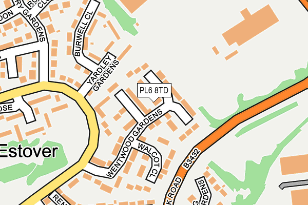 PL6 8TD map - OS OpenMap – Local (Ordnance Survey)