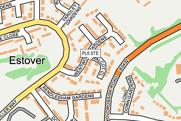 PL6 8TE map - OS OpenMap – Local (Ordnance Survey)