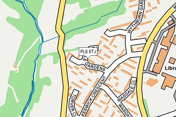 PL6 8TJ map - OS OpenMap – Local (Ordnance Survey)