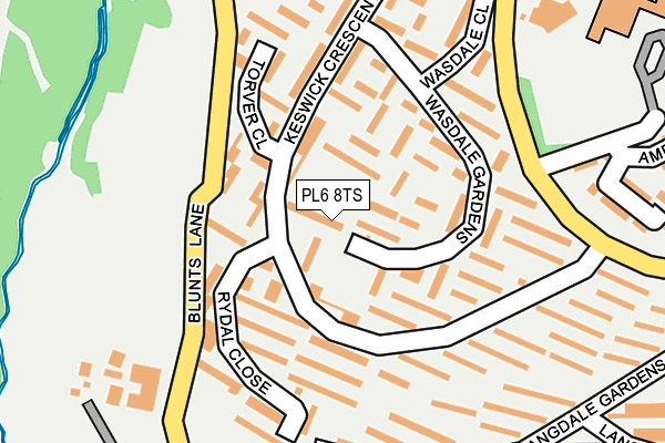 PL6 8TS map - OS OpenMap – Local (Ordnance Survey)
