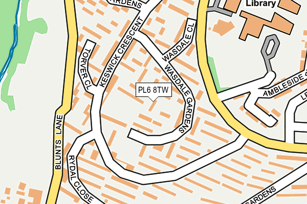 PL6 8TW map - OS OpenMap – Local (Ordnance Survey)
