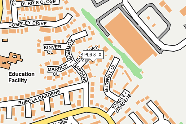 PL6 8TX map - OS OpenMap – Local (Ordnance Survey)