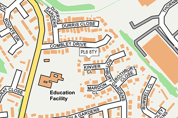 PL6 8TY map - OS OpenMap – Local (Ordnance Survey)