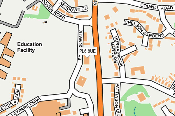 PL6 8UE map - OS OpenMap – Local (Ordnance Survey)