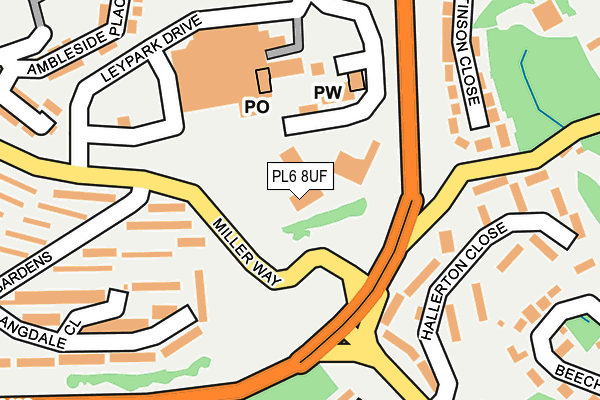 PL6 8UF map - OS OpenMap – Local (Ordnance Survey)