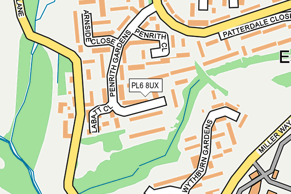 PL6 8UX map - OS OpenMap – Local (Ordnance Survey)