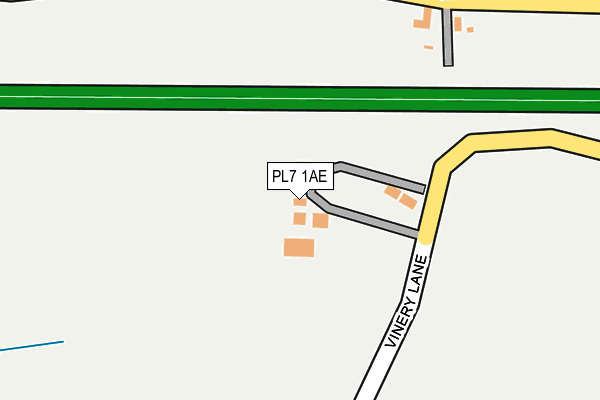 PL7 1AE map - OS OpenMap – Local (Ordnance Survey)