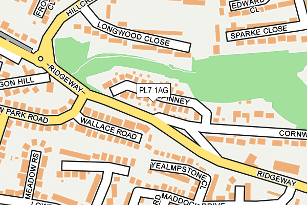 PL7 1AG map - OS OpenMap – Local (Ordnance Survey)