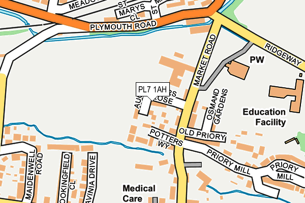 PL7 1AH map - OS OpenMap – Local (Ordnance Survey)