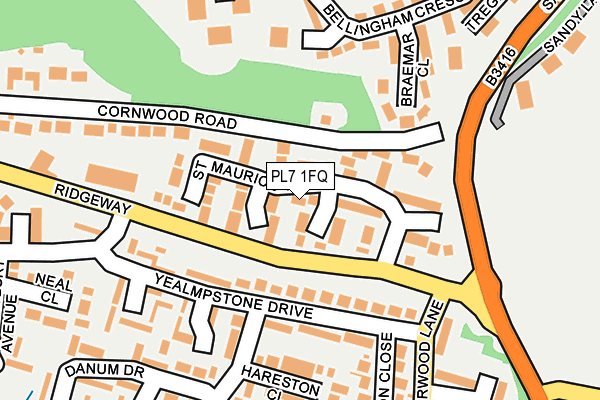 PL7 1FQ map - OS OpenMap – Local (Ordnance Survey)