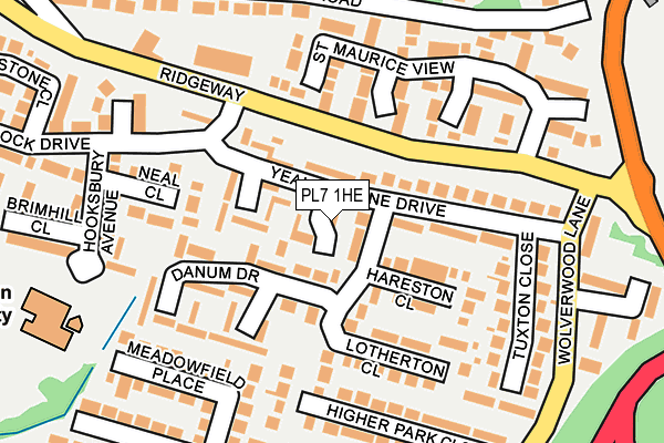 PL7 1HE map - OS OpenMap – Local (Ordnance Survey)