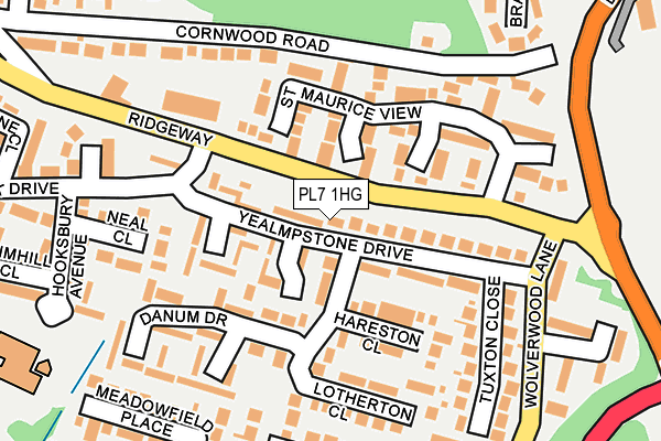 PL7 1HG map - OS OpenMap – Local (Ordnance Survey)