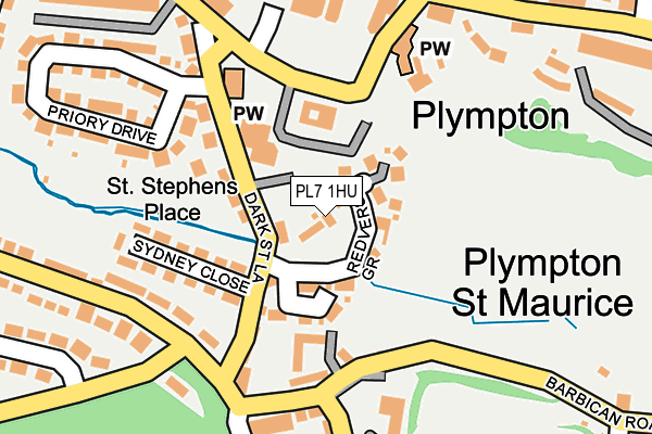 PL7 1HU map - OS OpenMap – Local (Ordnance Survey)