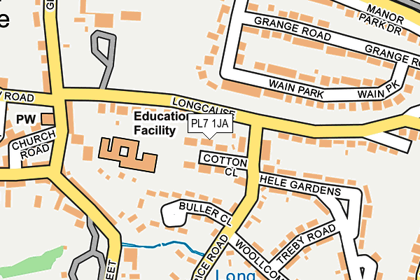PL7 1JA map - OS OpenMap – Local (Ordnance Survey)