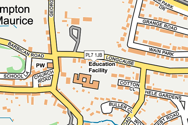 PL7 1JB map - OS OpenMap – Local (Ordnance Survey)