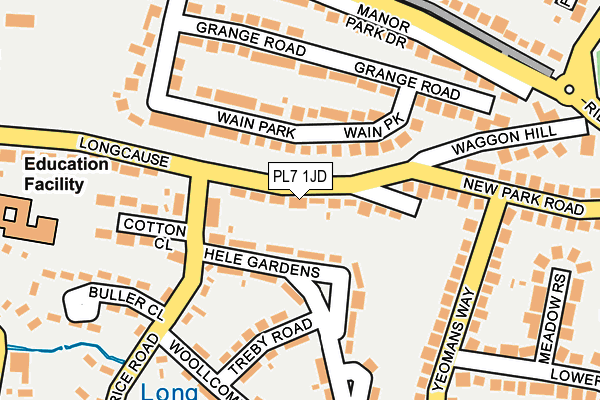 PL7 1JD map - OS OpenMap – Local (Ordnance Survey)