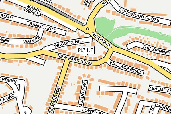 PL7 1JF map - OS OpenMap – Local (Ordnance Survey)