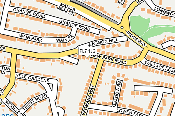 PL7 1JG map - OS OpenMap – Local (Ordnance Survey)