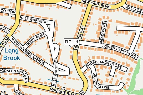 PL7 1JH map - OS OpenMap – Local (Ordnance Survey)