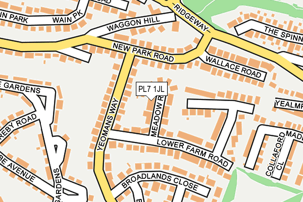 PL7 1JL map - OS OpenMap – Local (Ordnance Survey)