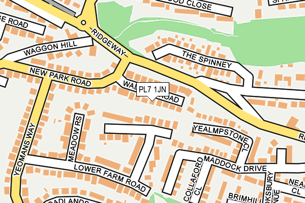 PL7 1JN map - OS OpenMap – Local (Ordnance Survey)