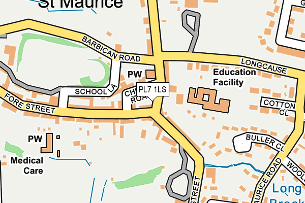 PL7 1LS map - OS OpenMap – Local (Ordnance Survey)