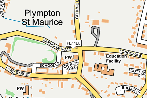 PL7 1LU map - OS OpenMap – Local (Ordnance Survey)
