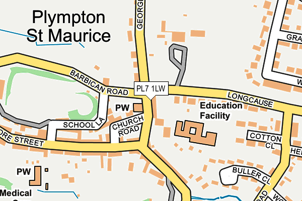 PL7 1LW map - OS OpenMap – Local (Ordnance Survey)