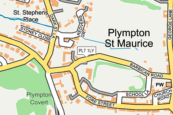 PL7 1LY map - OS OpenMap – Local (Ordnance Survey)