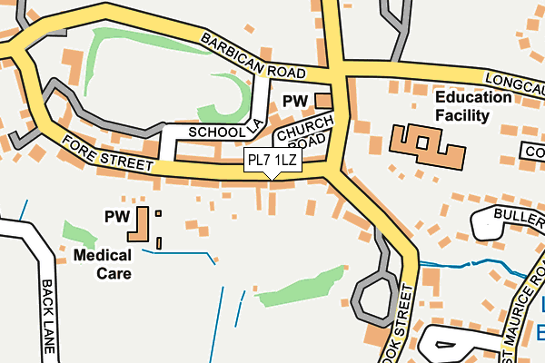PL7 1LZ map - OS OpenMap – Local (Ordnance Survey)
