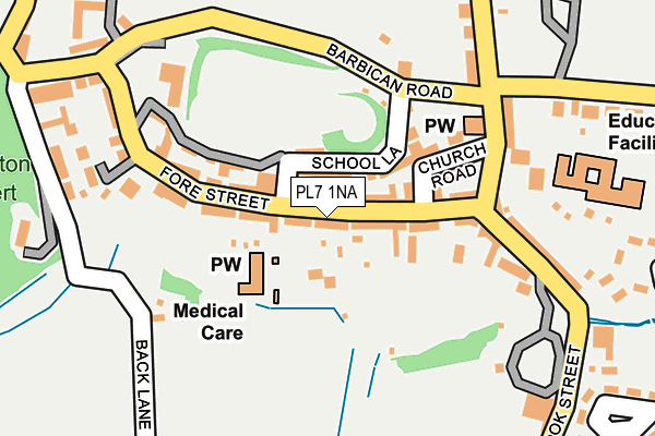 PL7 1NA map - OS OpenMap – Local (Ordnance Survey)