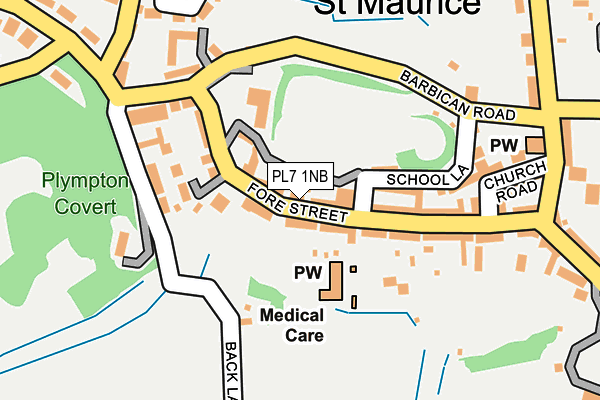 PL7 1NB map - OS OpenMap – Local (Ordnance Survey)