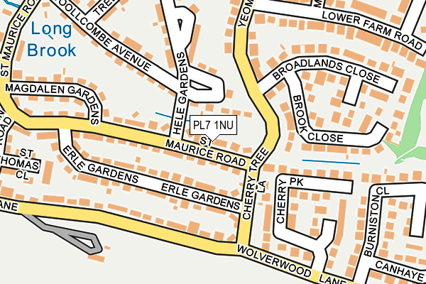 PL7 1NU map - OS OpenMap – Local (Ordnance Survey)