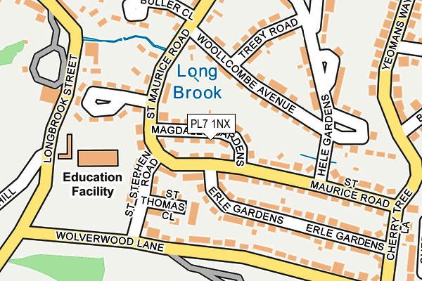 PL7 1NX map - OS OpenMap – Local (Ordnance Survey)