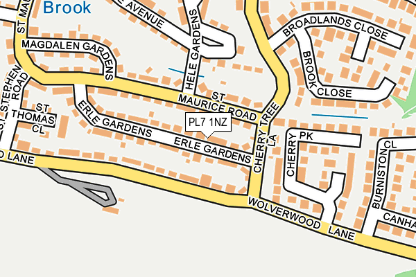 PL7 1NZ map - OS OpenMap – Local (Ordnance Survey)