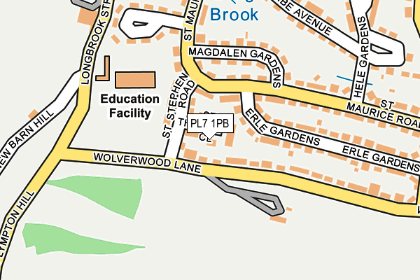 PL7 1PB map - OS OpenMap – Local (Ordnance Survey)