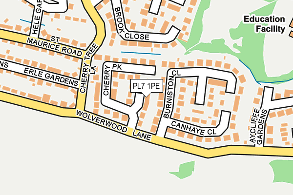 PL7 1PE map - OS OpenMap – Local (Ordnance Survey)