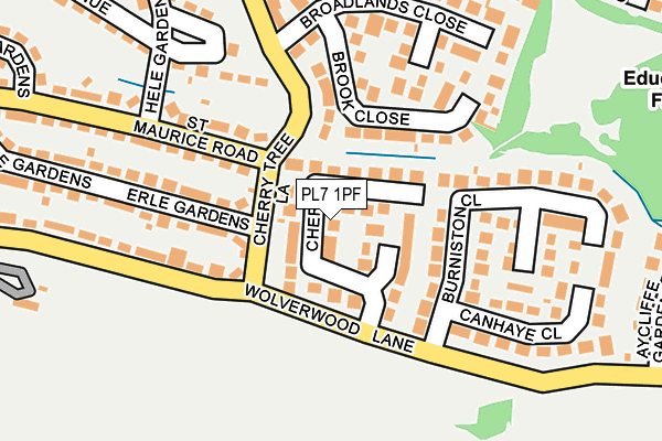 PL7 1PF map - OS OpenMap – Local (Ordnance Survey)